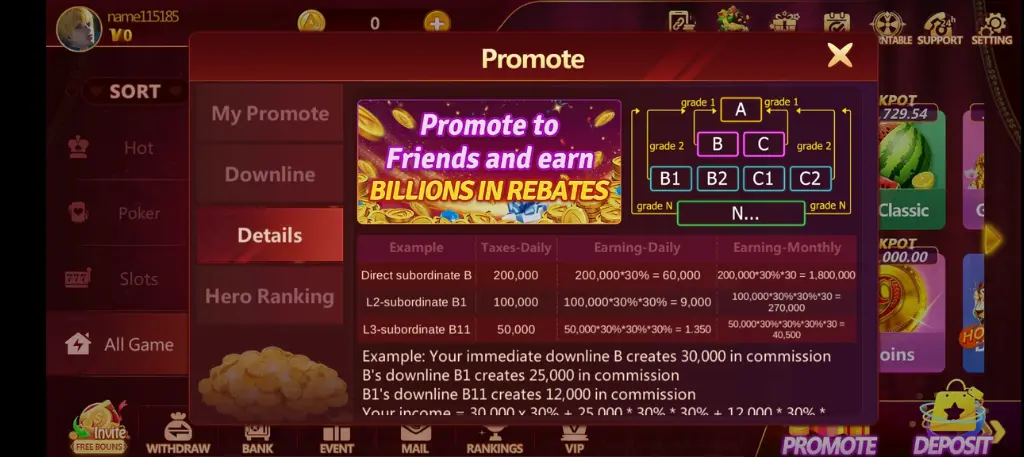 Bonuses in pk2 win game APK